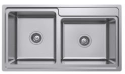 Chậu Inox 2 hố lệch Hafele 86cm HS20-SSN2S90L (567.20.546)