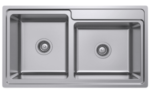 Chậu Inox 2 hố lệch Hafele 86cm HS20-SSN2S90L (567.20.546)