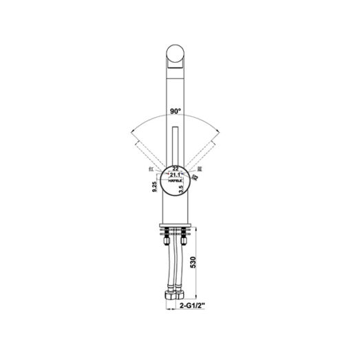 Vòi Rửa Chén Bát HT21-GH1P254 Hafele 577.55.390