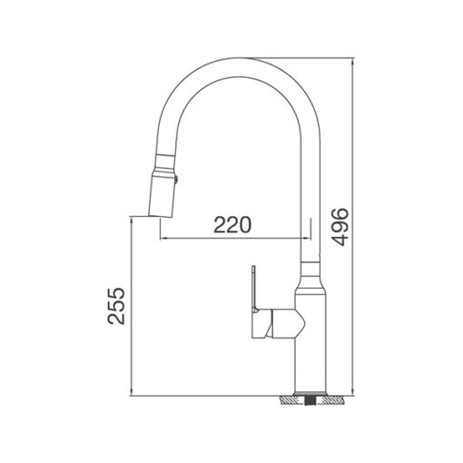 Vòi rửa Inox Malloca K046-SS