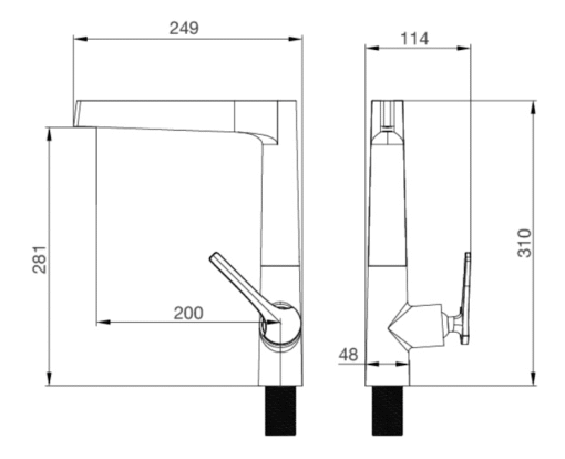 Vòi rửa đồng nóng lạnh Malloca K295BS