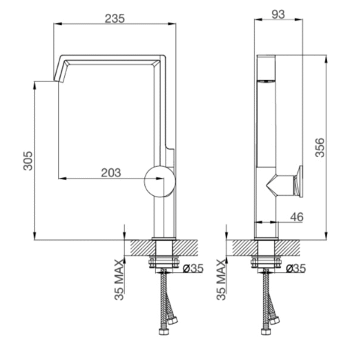 Vòi rửa đồng nóng lạnh Malloca K342BM