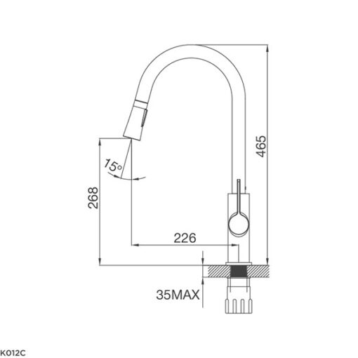 Vòi rửa đồng nóng lạnh Malloca K94C