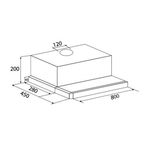 Máy Hút Mùi Âm Tủ Kaff KF-TL800