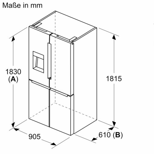 Tủ lạnh 4 cánh serie 6 574 lít Bosch KFI96AXEA