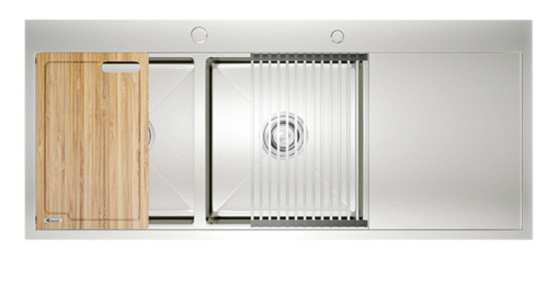 Chậu rửa Konox 2 hố Workstation Sink Topmount 116cm KN11650TD bàn phải