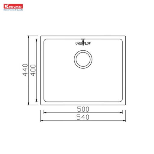 Chậu rửa Konox chống xước Workstation Sink 54cm KN5444SU Dekor