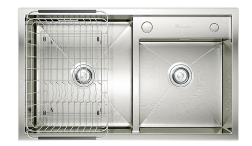 Chậu rửa Konox 2 hố lệch Overmount Sink 82cm KN8248DO
