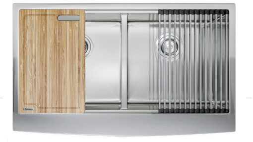 Chậu rửa 2 hố Konox Workstation Sink Apron 87cm KN8751DA Curve