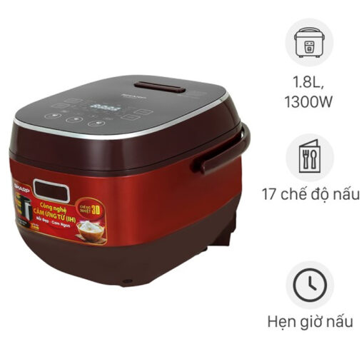 Nồi cơm điện Sharp 1.8 lít KS-IH191V-RD