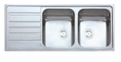 Chậu rửa Konox 2 hố European sink Artusi 116cm KS11650 1D bàn trái
