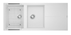 Chậu rửa Konox 2 hố Granite Sink 116cm LIVELLO SMART 1160 White