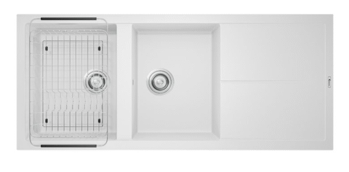 Chậu rửa Konox 2 hố Granite Sink 116cm LIVELLO SMART 1160 White