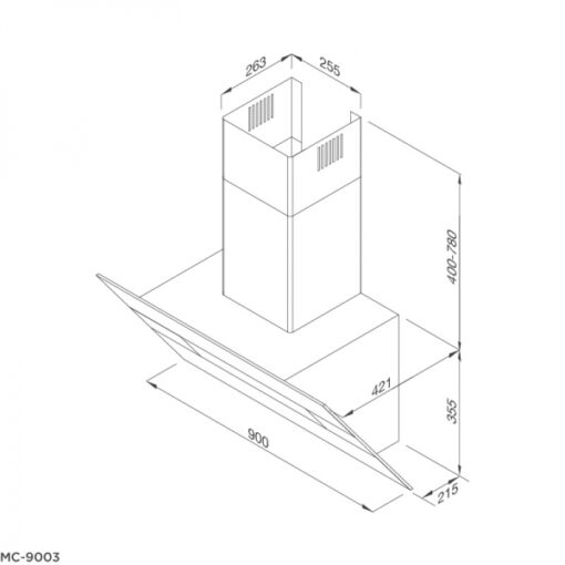 Máy Hút Mùi Áp Tường 90cm Malloca MC-9003