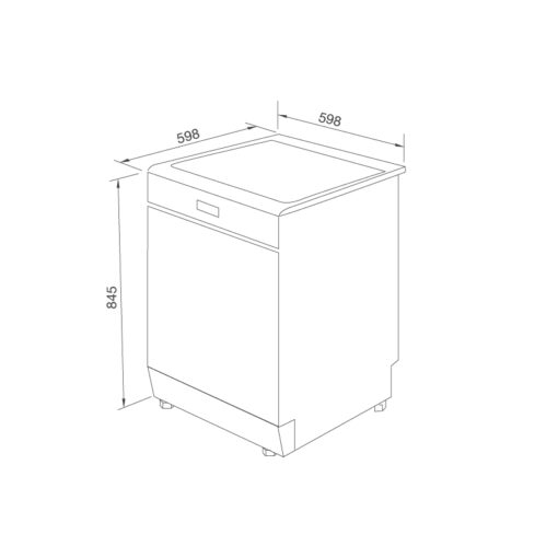Máy rửa bát độc lập Malloca 14 bộ MDW14-BS10TFT