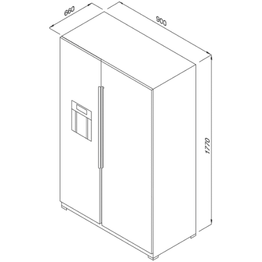 Tủ lạnh Side by Side Malloca 513 lít MF-547 SIM