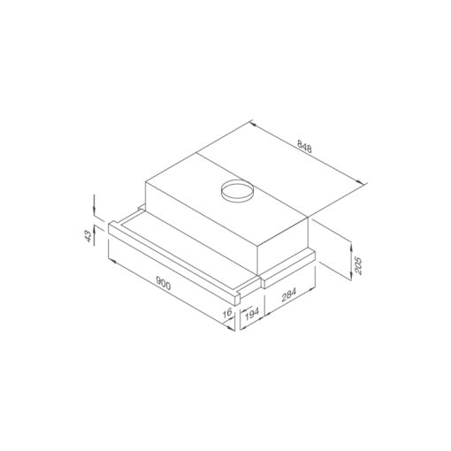 Máy hút khói khử mùi âm tủ 90cm  Malloca MH 90SMC