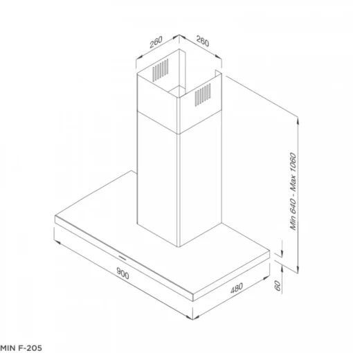 Máy hút mùi 90cm Malloca MIN F-205