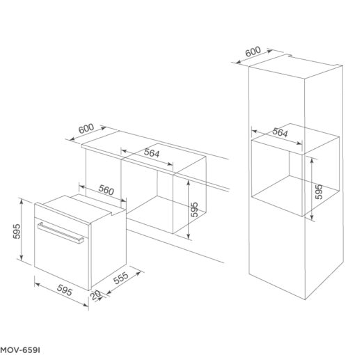 Lò nướng Malloca 70 lít MOV-659I