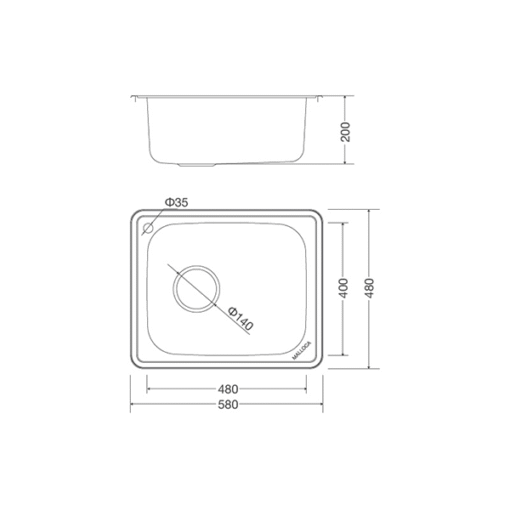Chậu rửa chén Malloca MS 1023
