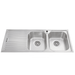 Chậu rửa Inox 2 hố Malloca 116cm MS 1025L NEW bàn chờ trái