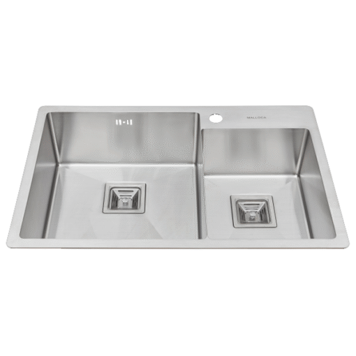 Chậu rửa Inox 2 hố lệch 73cm Malloca MS 620T