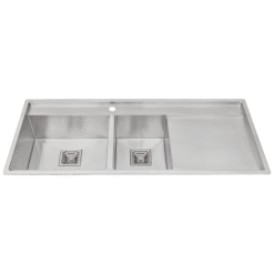 Chậu rửa Inox 2 hố 116cm Malloca MS 6306T có bàn chờ