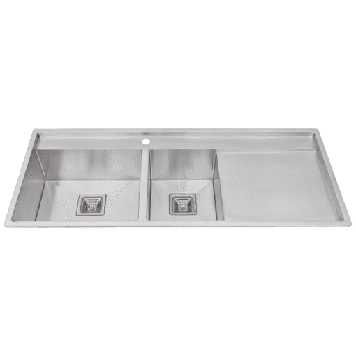 Chậu rửa Inox 2 hố 116cm Malloca MS 6306T có bàn chờ