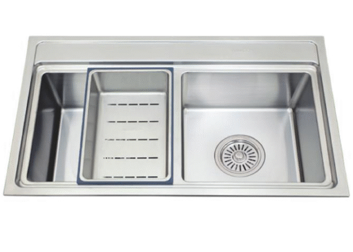 Chậu rửa 2 hố Malloca Inox 80cm MS 8812
