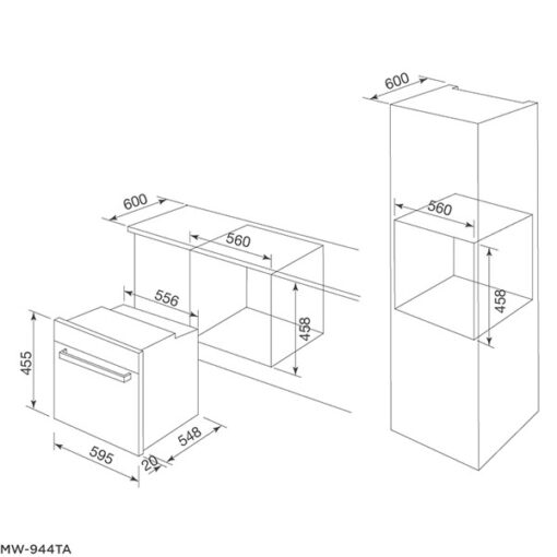 Lò nướng kết hợp vi sóng Malloca MW-944TF