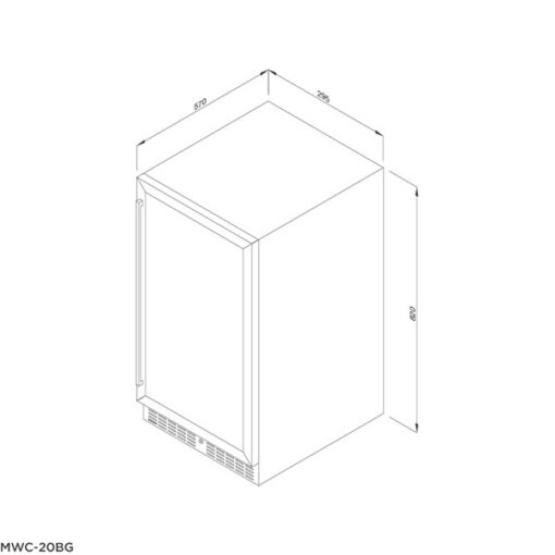 Tủ bảo quản rượu Malloca 50 lít MWC-20BG