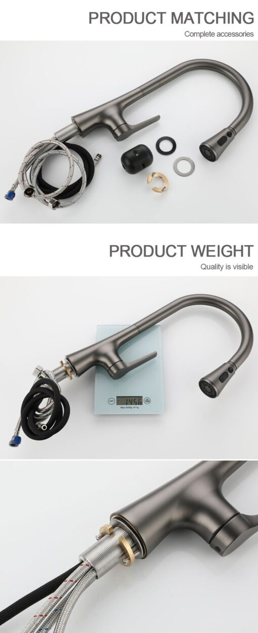 Vòi rửa 2 đường nước 3 chế độ Roslerer RL-688 Grey