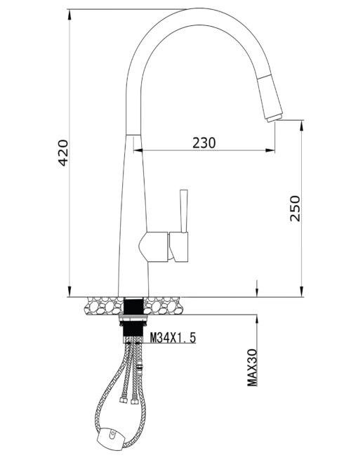 Vòi rửa 2 đường nước cao cấp Roslerer RL-968