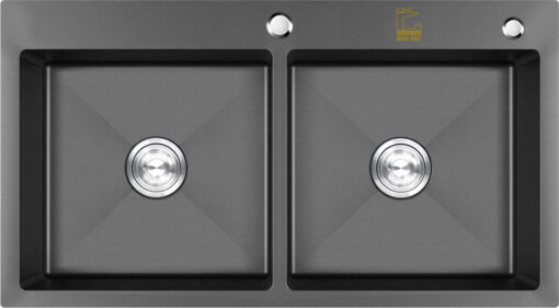 Chậu rửa 2 hố cân  Roslerer 78CM RL04-7843 Nano cân
