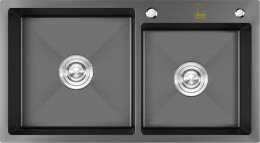 Chậu rửa 2 hố lệch Roslerer 78CM RL04-7843 nano