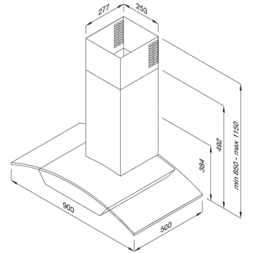 Máy hút mùi áp tường 90cm Malloca SIGMA-K820T