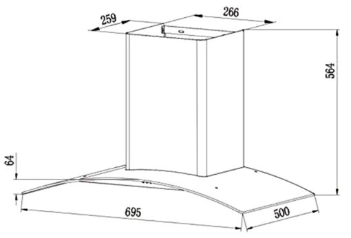 Máy hút mùi Spelier 70cm SP 651 G
