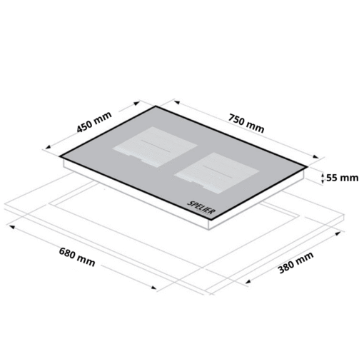 Bếp từ 2 vùng nấu Spelier SPE IC 1088 EG