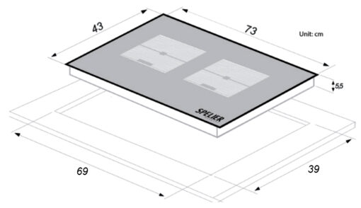 Bếp từ 2 vùng nấu Spelier SPM-T75K plus