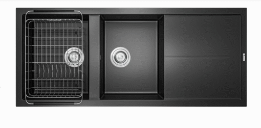 Chậu rửa Konox 2 hố Granite Sink 116cm Livello Smart 1160 Black