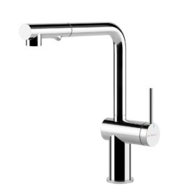 Vòi rửa Konox dây rút Stella Chrome nóng lạnh