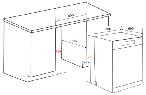 Máy rửa bát Lorca 13 bộ TA-918DWB