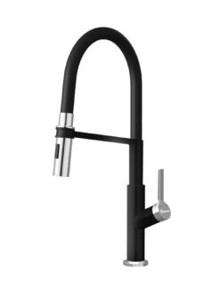 Vòi rửa Konox thân mềm Tema Black nóng lạnh