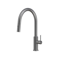 Vòi rửa Konox dây rút Venice Gun Metal nóng lạnh
