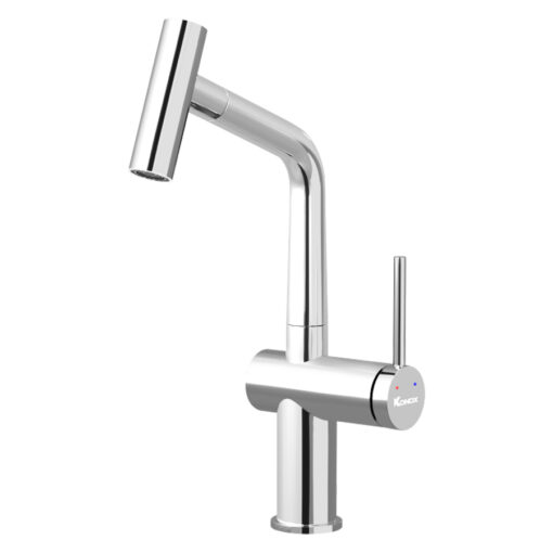 Vòi rửa Konox dây rút Volta Chrome nóng lạnh