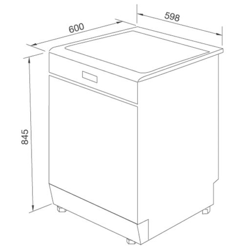 Máy rửa chén bát Malloca 12 bộ WQP12-5201E