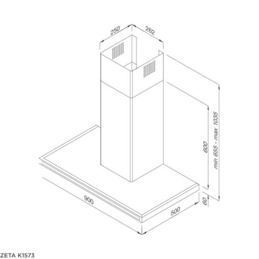 Máy Hút Mùi Áp Tường 90cm Malloca ZETA K1573