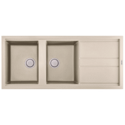Chậu rửa đá Granite 2 hố Malloca BIANCO K-50062