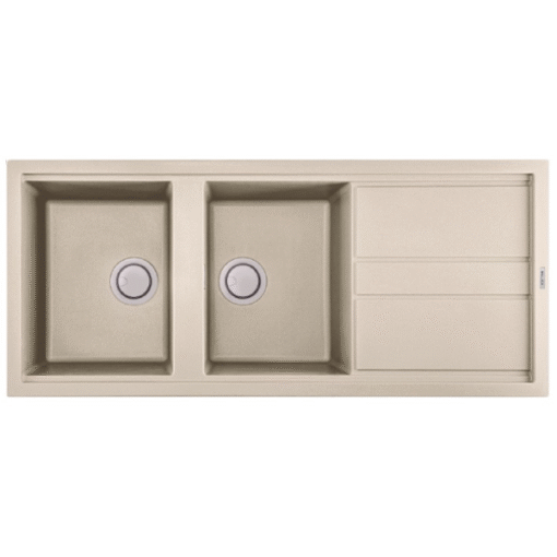 Chậu rửa đá Granite 2 hố Malloca BIANCO K-50062