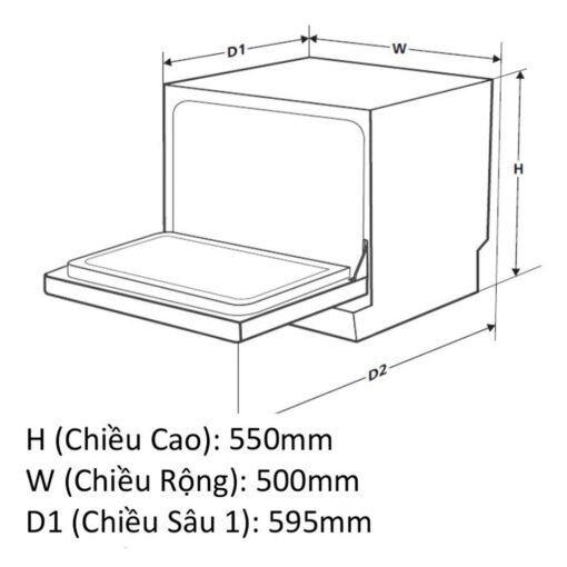 Máy rửa bát độc lập 8 bộ Canzy CZ-P802G
